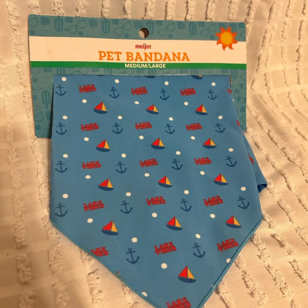 Blue‎ Pet Bandana with Nautical Print
