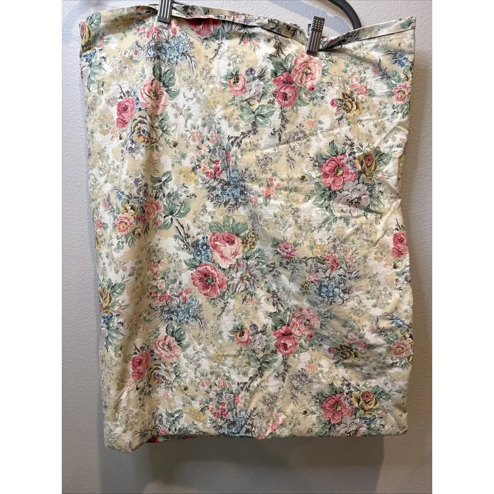 Vintage Ralph‎ Lauren Romantic Floral BRITTANY Full Flat Sheet Cottage Roses
