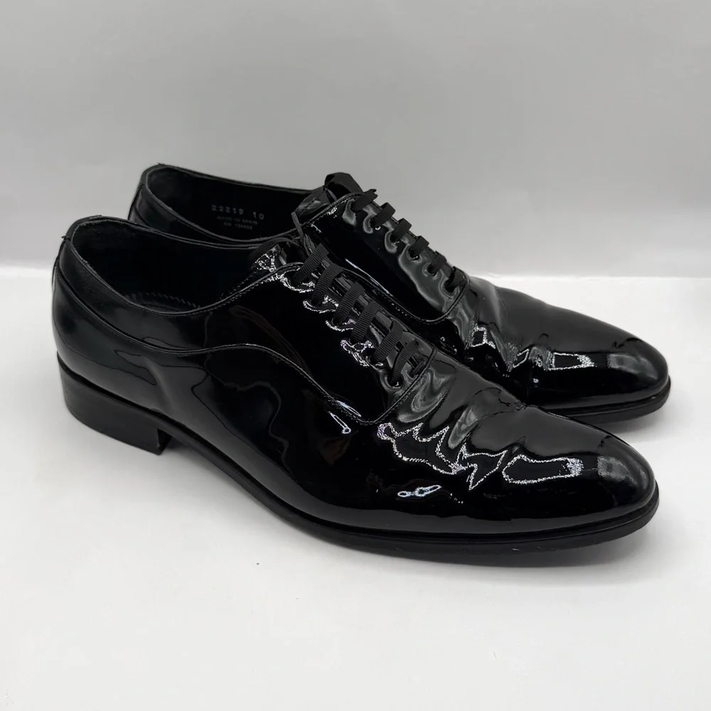 Suitsupply Tuxedo Shoes Mens 44 US 11 Black Patent Leather Oxford Formal