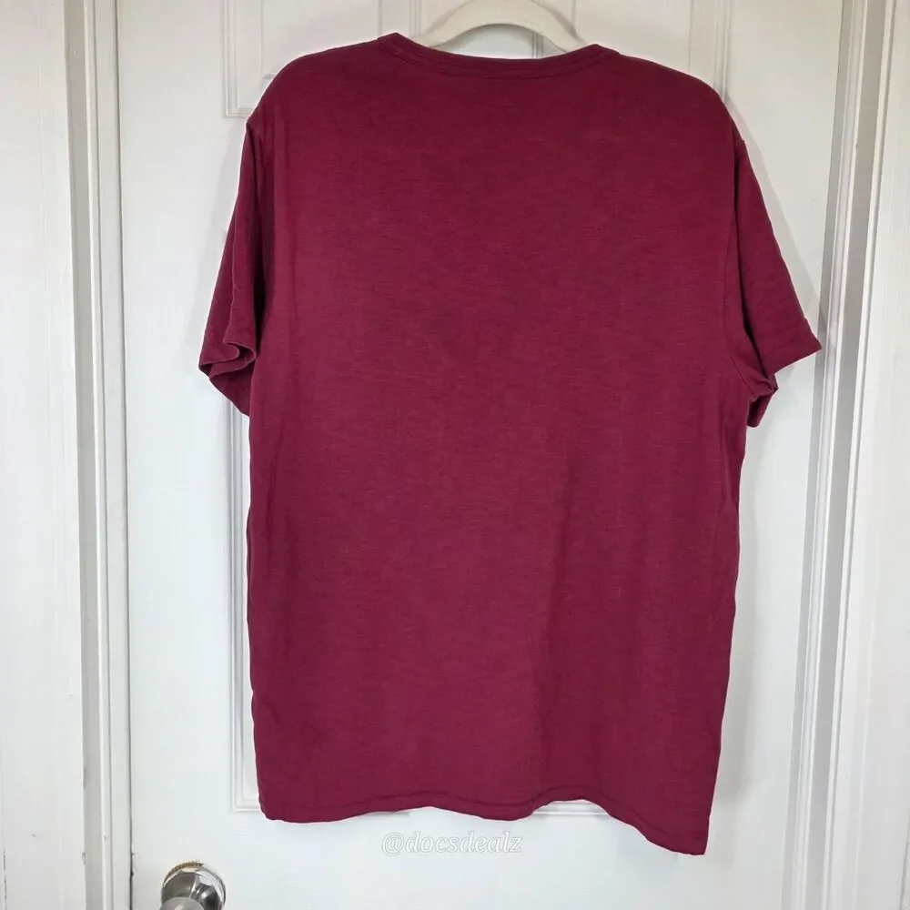 J. Crew Cotton Maroon Tee Men's Large
