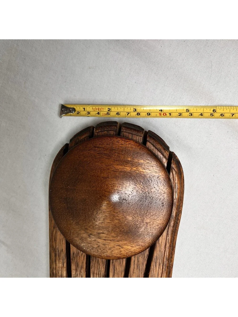 Vintage Wooden Hanging Kitchen Knife Holder 5 Slots Wall Mount Japan