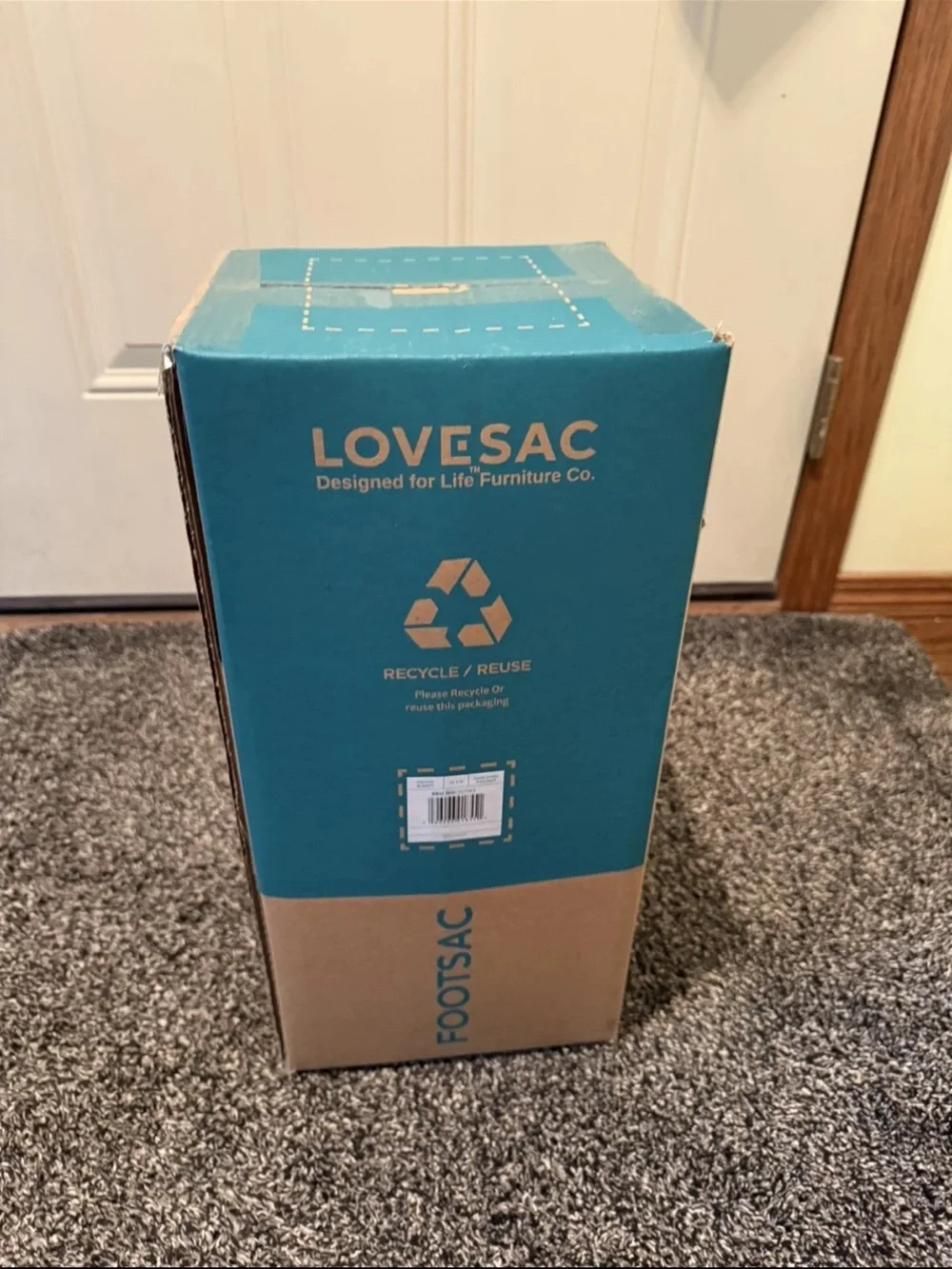 Lovesac Footsac Blanket with Foot Pocket - 50x70 Hazelwood Pika Phur
