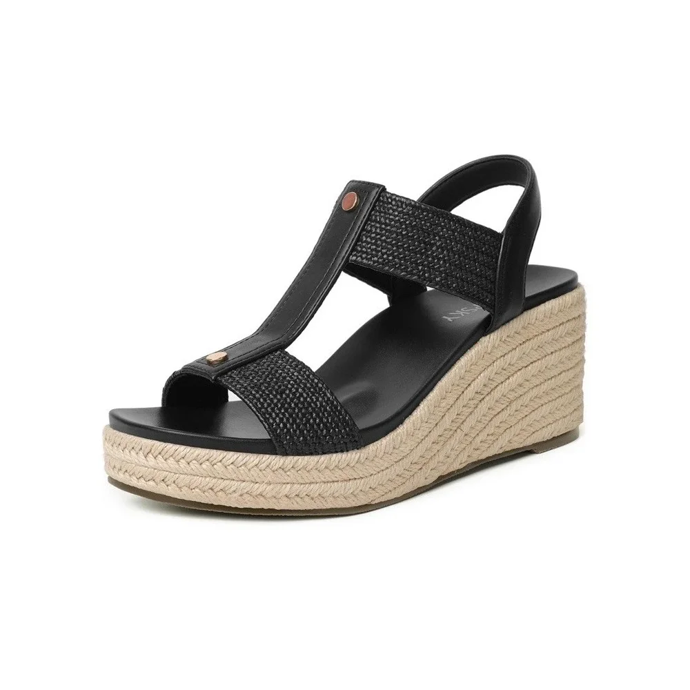 Espadrilles Wedge Sandals Women Comfortable Open Toe Platform Sandals NIB 9.5
