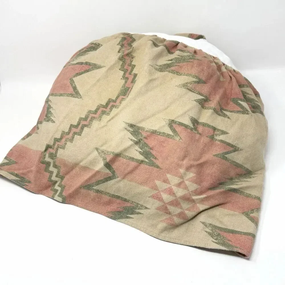 Vintage RALPH LAUREN WHITE SANDS Southwestern Green Pink FULL Bedskirt 15.5”