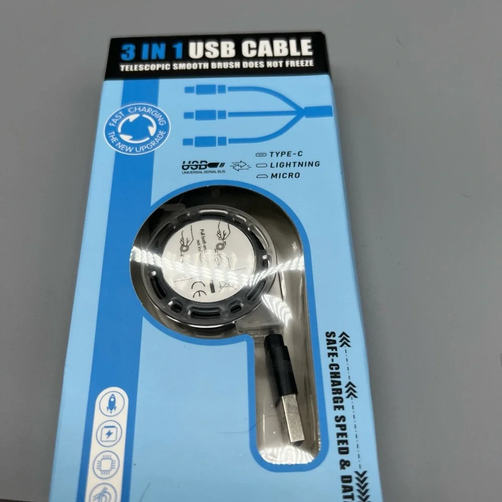 3 in 1‎ USB Cable - Black