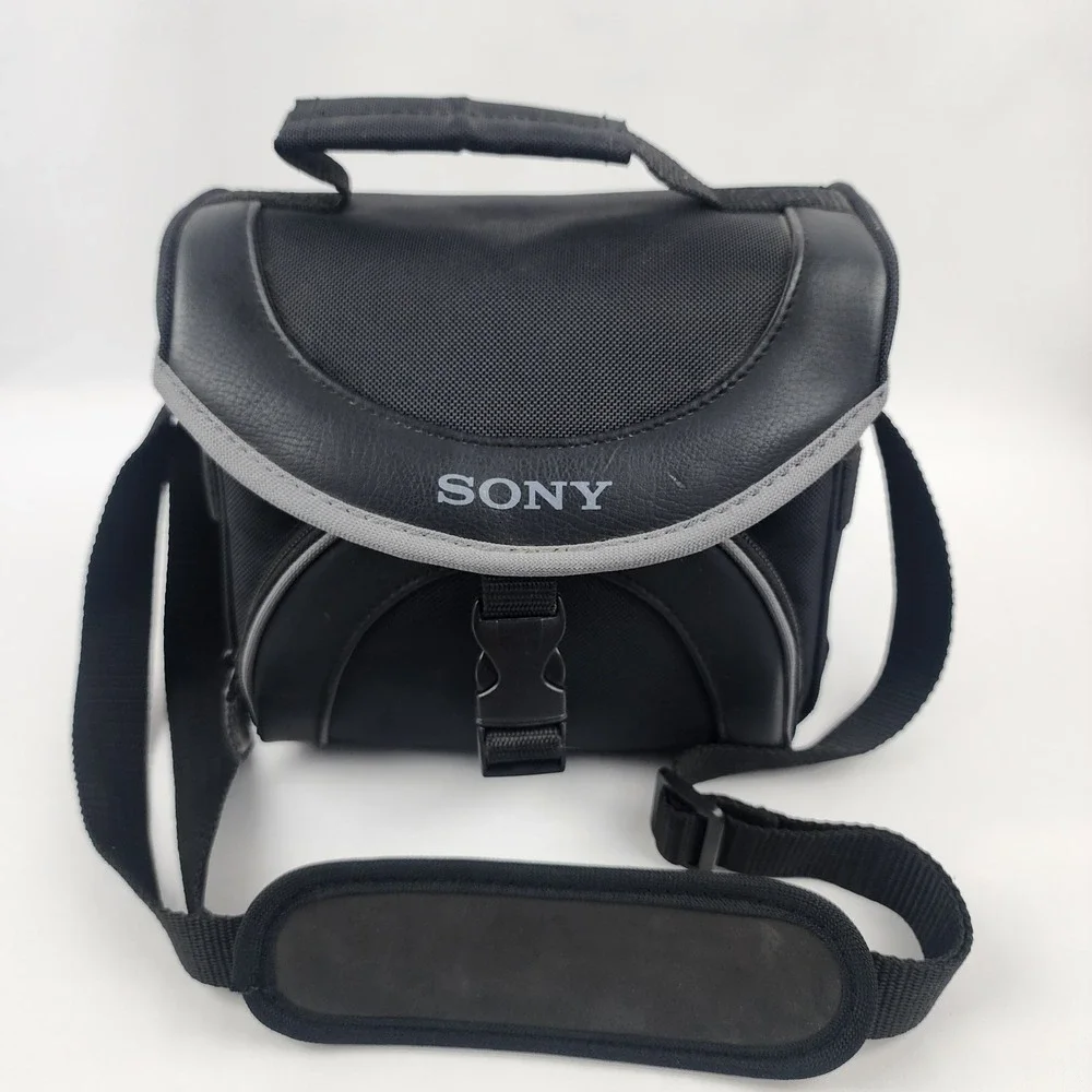 Sony LCS-X20 Camera Camcorder Soft Carrying Bag Black Adjustable Shoulder‎ Strap