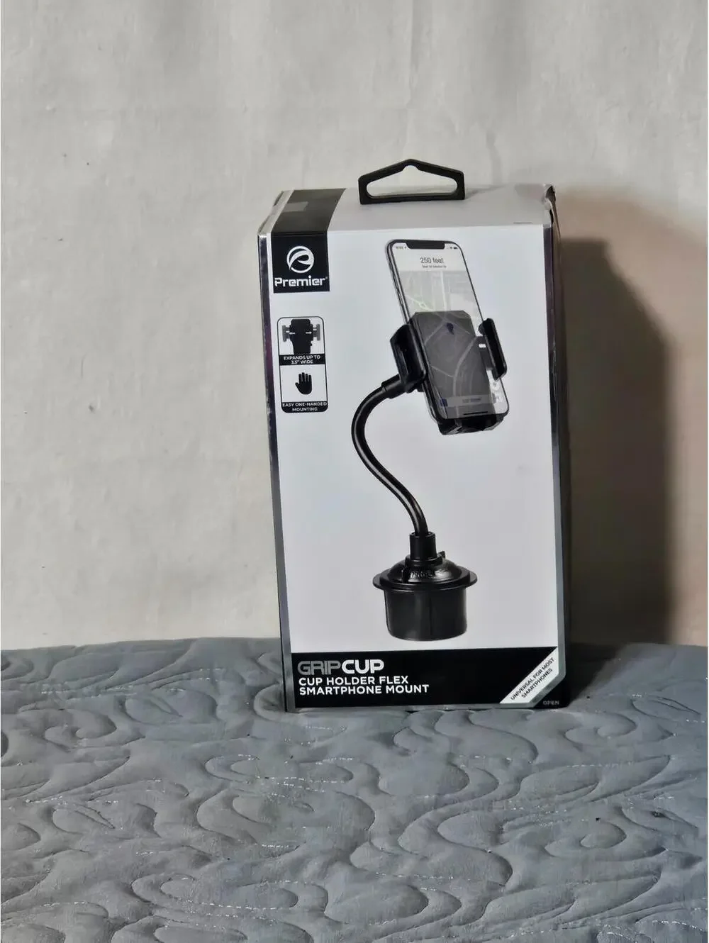 Premier GripCup Car Mount – Cup Holder Flex Smartphone Mount (Open Box)