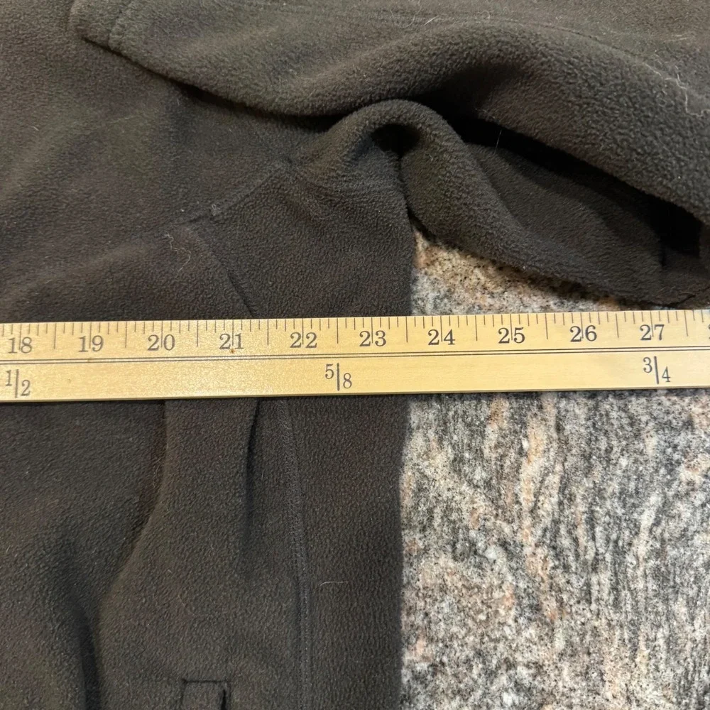The North Face Fleece Jacket Mens XL Black Full Zip Mock Neck Logo Outdoor