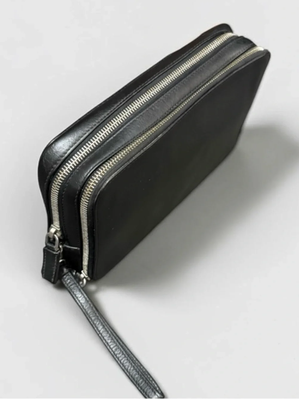 Prada black leather