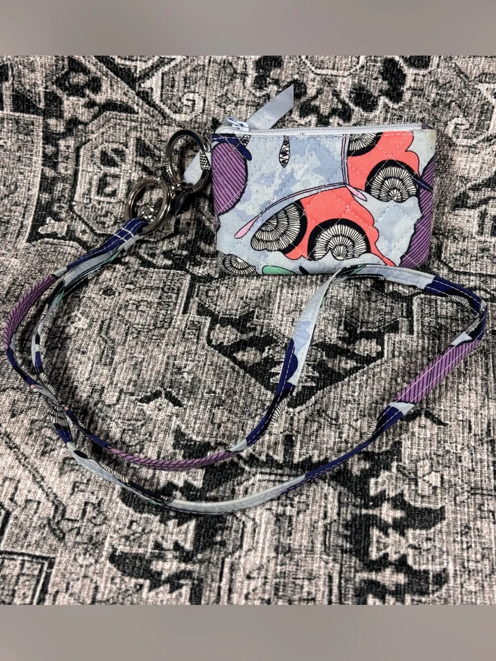 Vera Bradley lanyard and ID case in Butterfly‎ By pattern