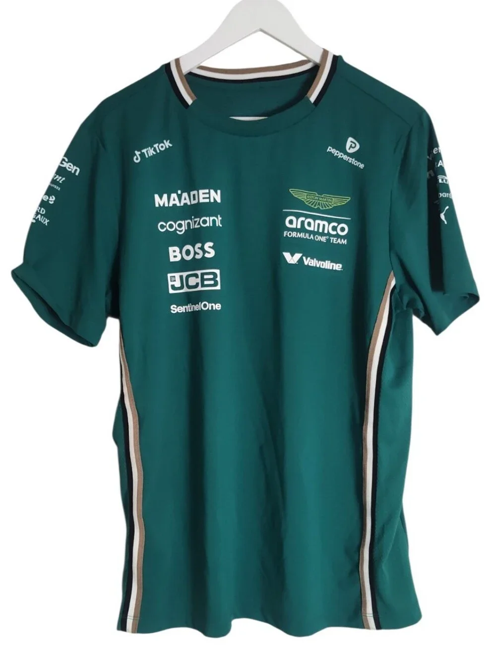 Green Aston Martin Aramco F1 2024 BOSS Men’s Team Racing T-Shirt