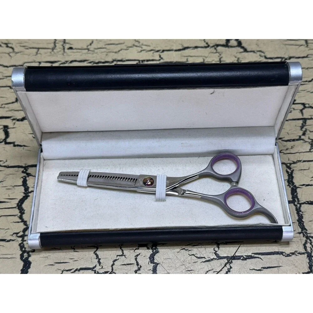Chris Christensen Grooming Shears Scissors S104 Dog Groomer Chunker Blender Case