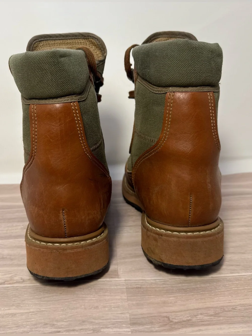 Vintage Men’s L.L.Bean Fly Fishing Angler Leather Wading Boots Size 9