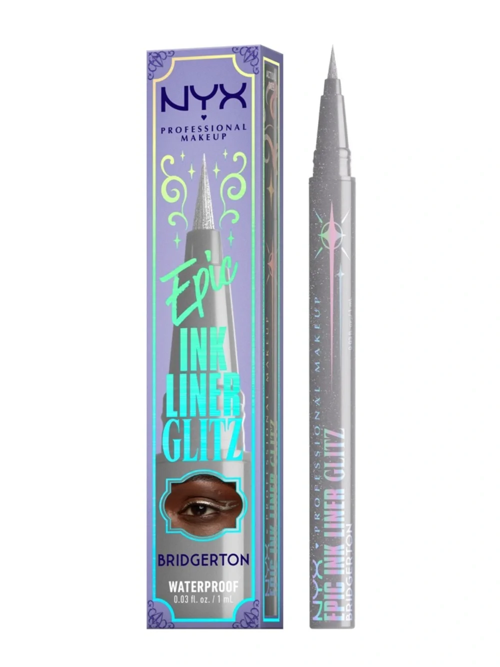 NYX BRIDGERTON ROYAL EPIC INK LINER GLITZ in Glitzed in Silver 1ml BRAND NEW