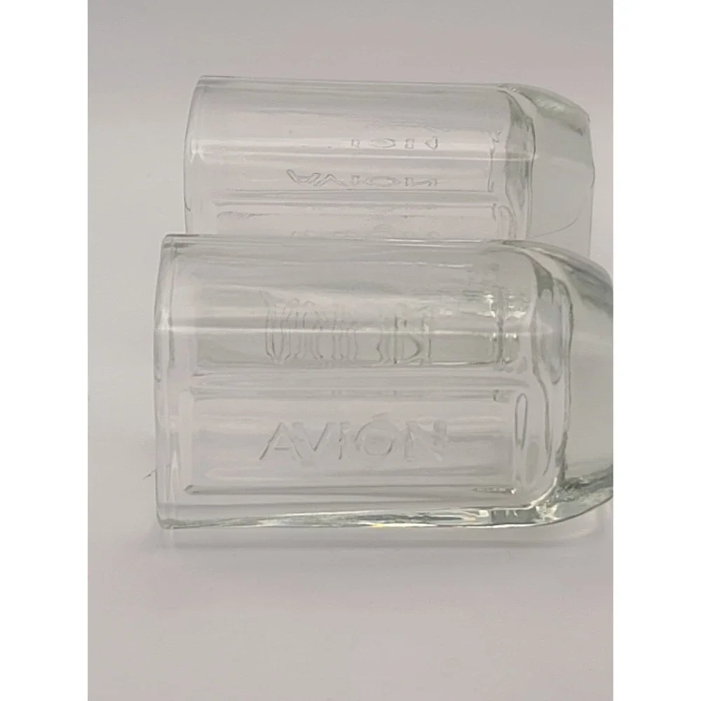 2 Avión Tequila Promo Shot Glasses Drinking Man Cave Bar Sturdy Square‎ White