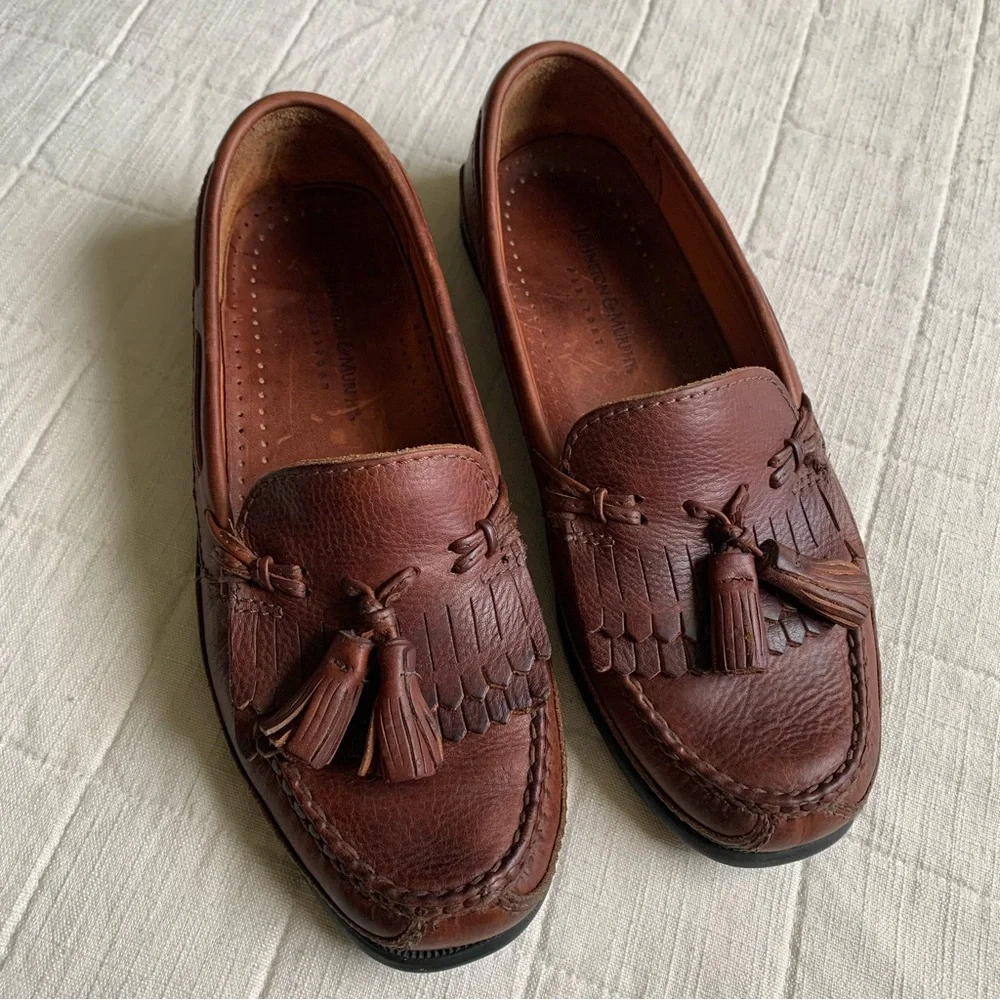Johnston‎ & Murphy Passport Leather Tassel Loafers Size 9