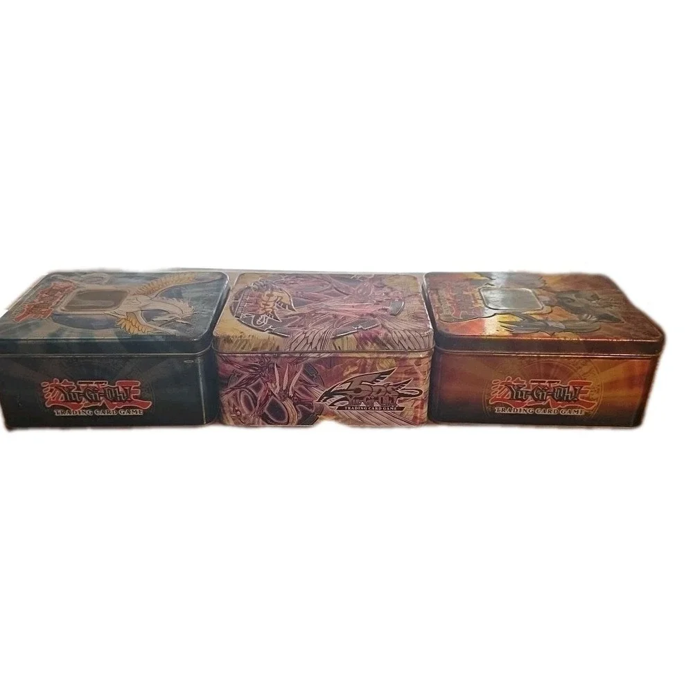 3‎ YuGiOh Empty Collectible Tins Majestic Dragon, Elemental Hero, Crystal Beast