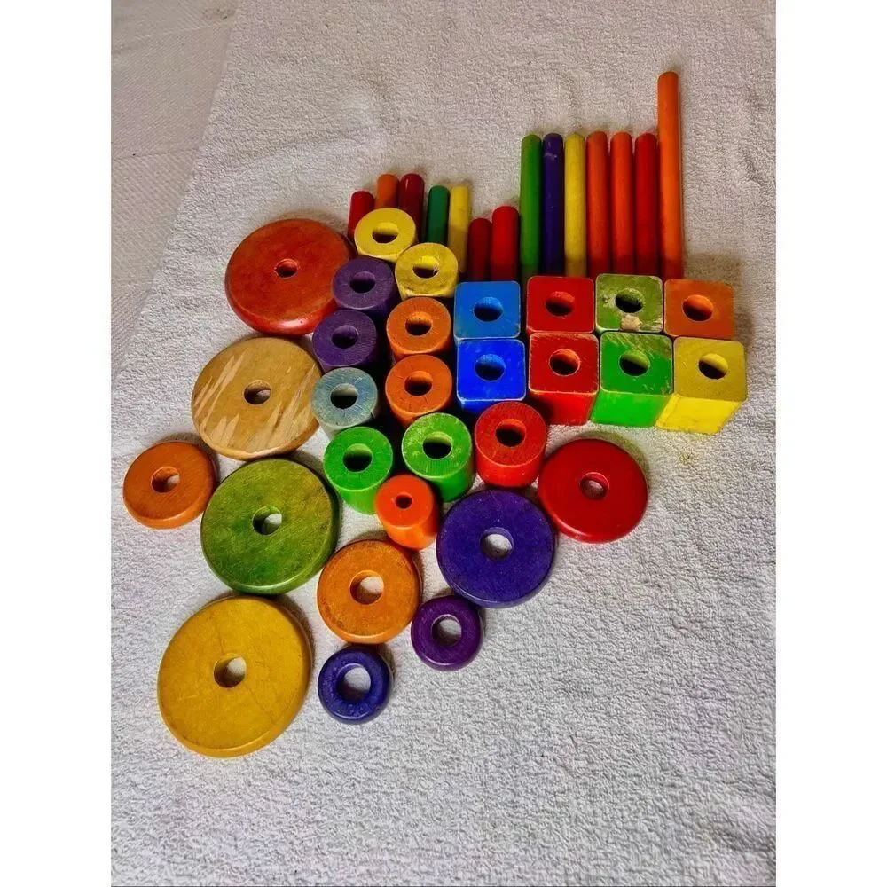 Collectible Set of Vintage Playskool COL-O-ROL BLOCKS