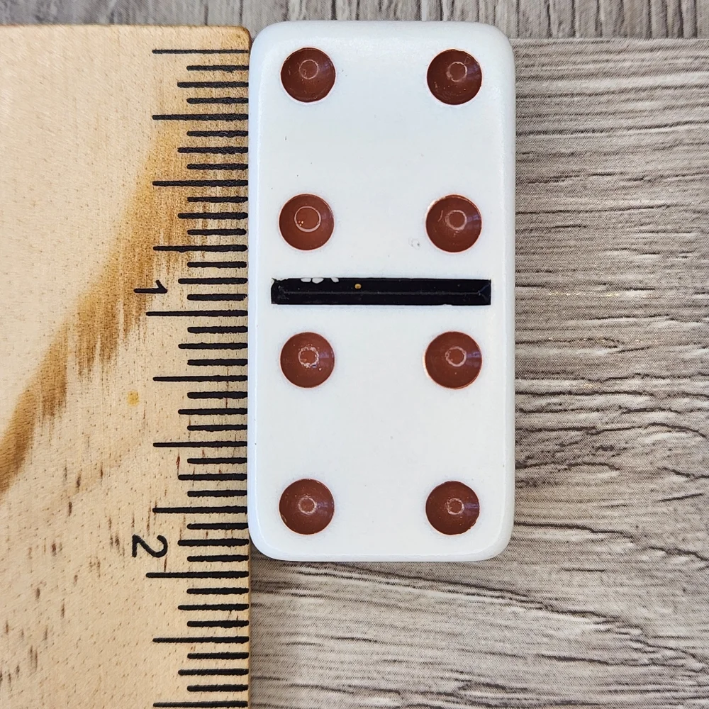 4:4 Replacement Dominoes Large Dot Shiny Color 2 X 1 X 5/8th