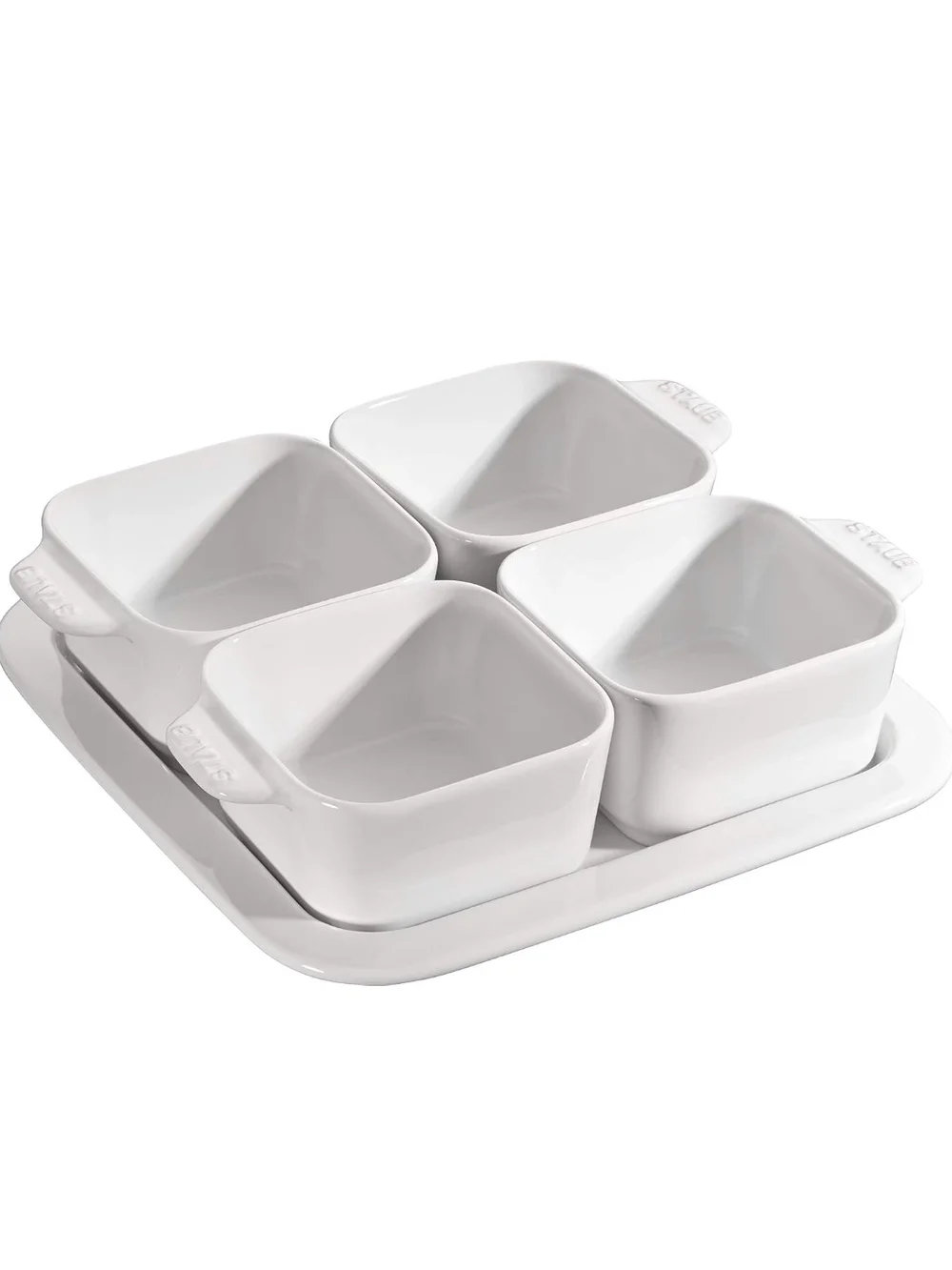 Staub White Ceramic Appetizer Set - 5 Pieces