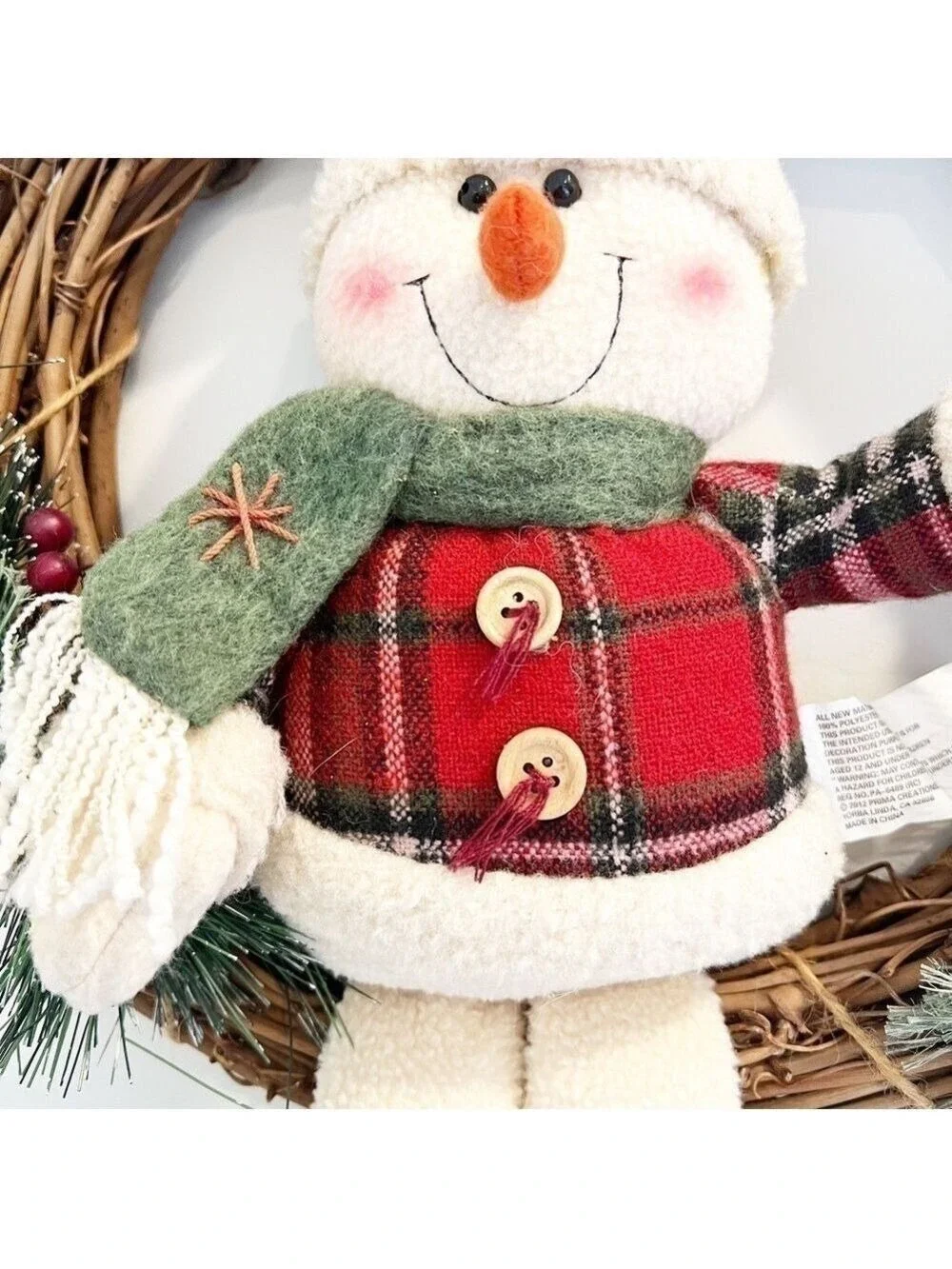 Christmas Wreath Snowman “We Love Snow”
