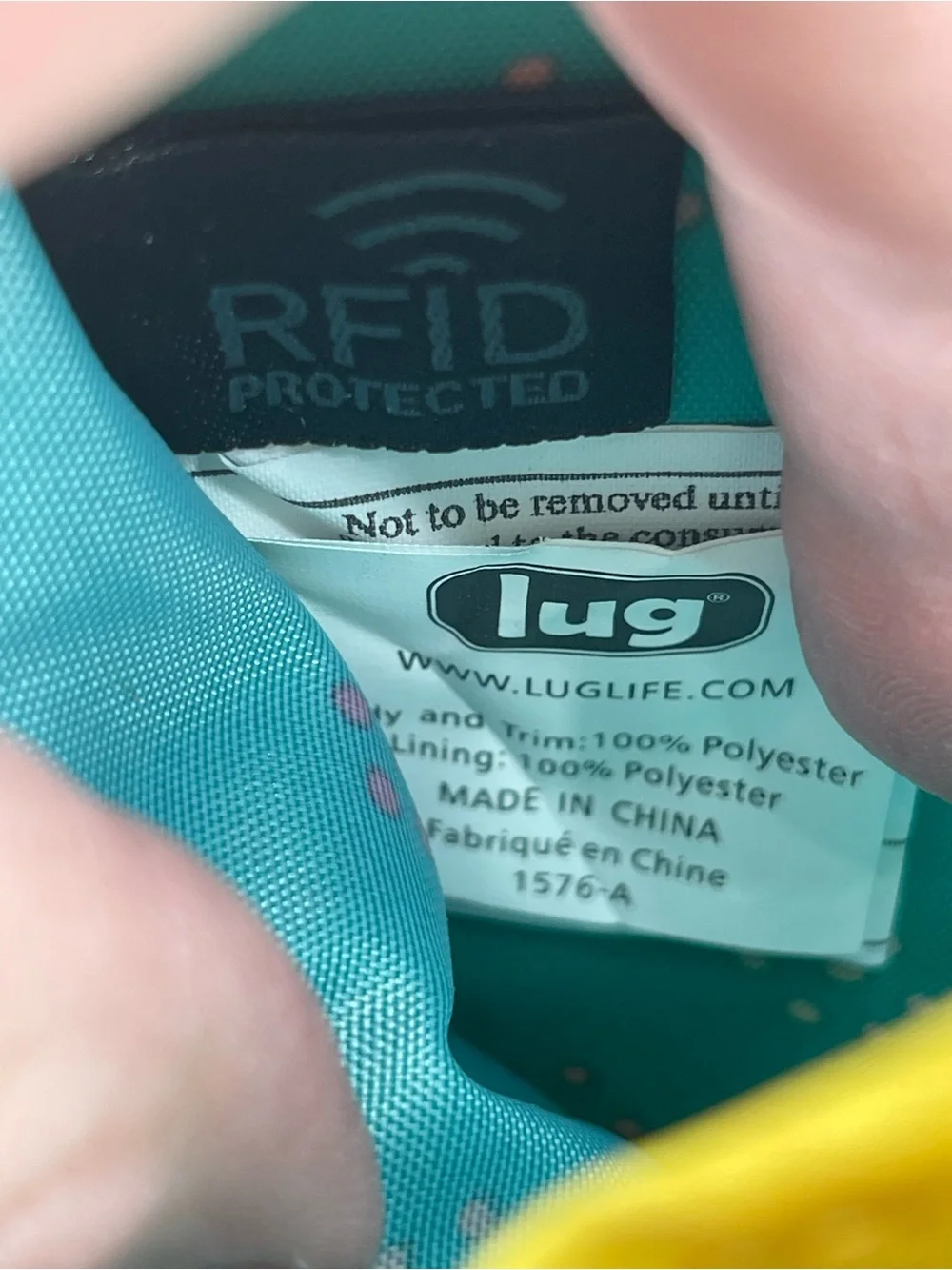 lug teal wristlet