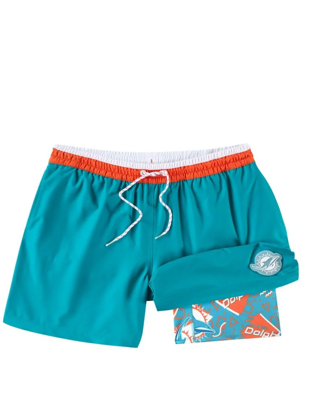 New Chubbies Miami Dolphins NFL Lined 5.5” Swim Trunks Shorts‎
