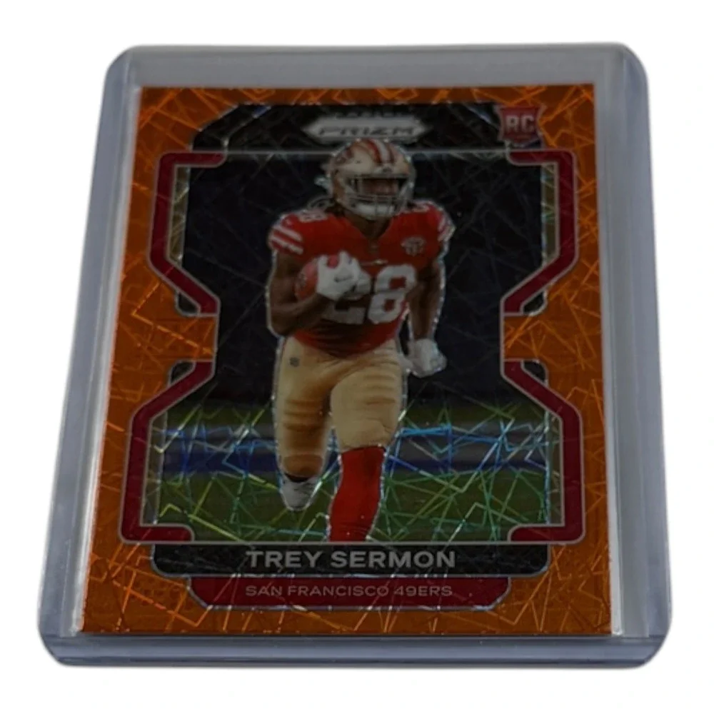 2021 Panini Prizm‎ Trey Sermon Orange Ice Rookie Card RC 354 SF 49ers NFL