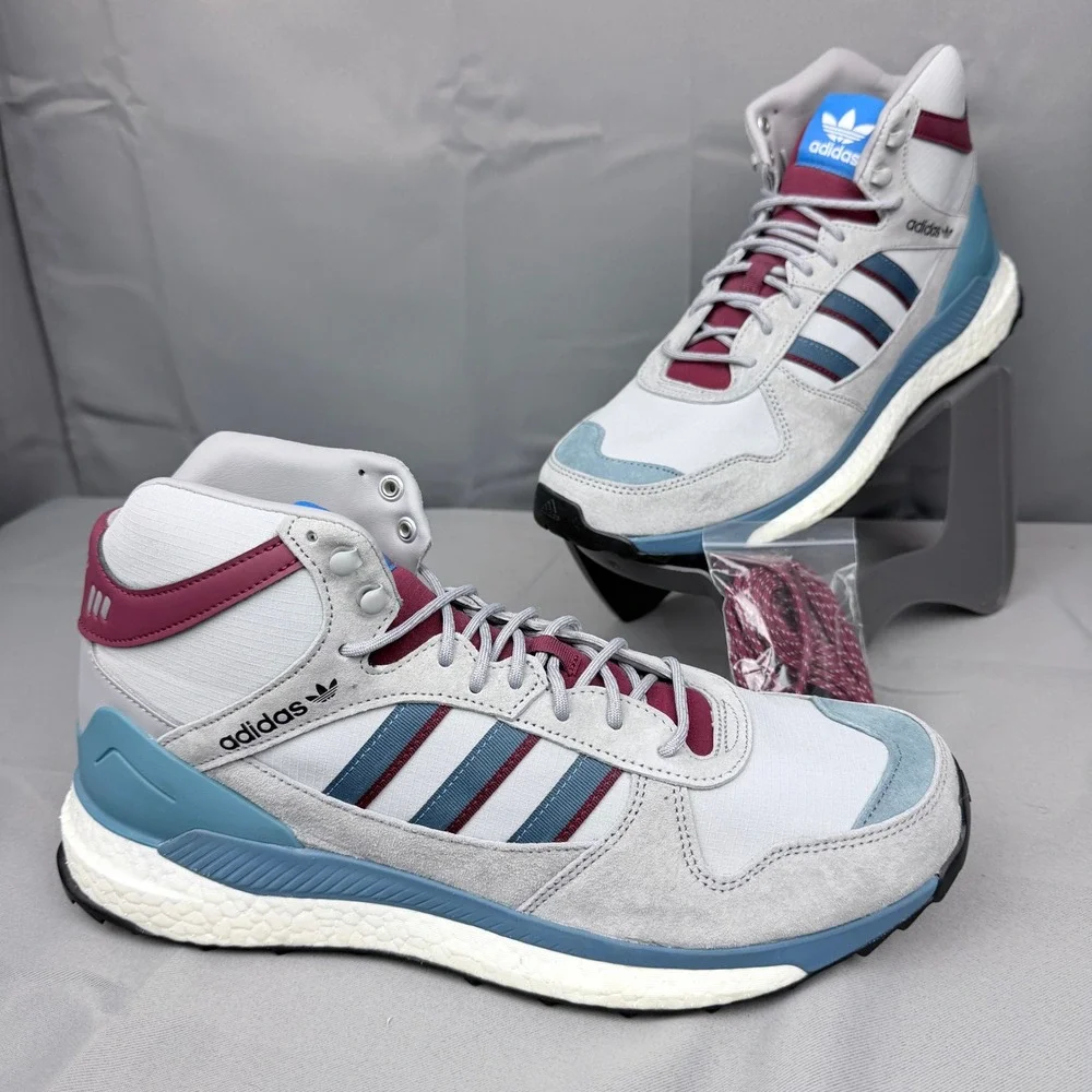 Adidas Human Made Marathon Free Hiker Grey Blue Burgundy FY9149 Mens 12.5