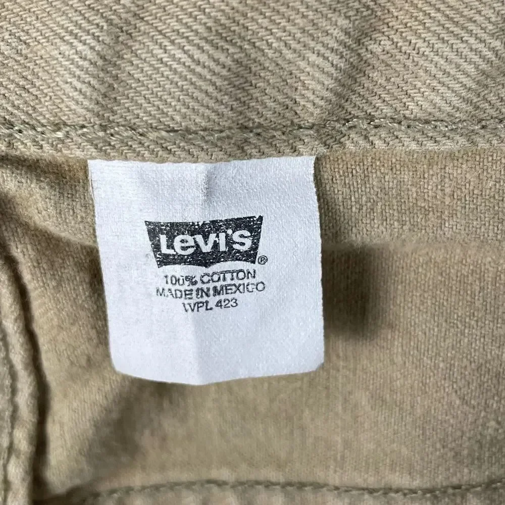 Tan Levi’s Button Fly Denim Jeans Size 38 ep EUC