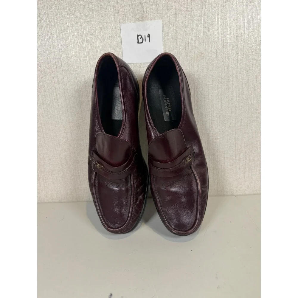 Hush puppies men loafers size 11 leather brown‎