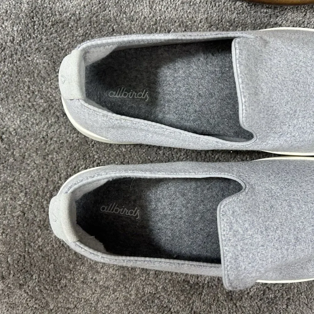 Allbirds Wool Loungers WL Mens Sz 11 Gray Woven Casual Slip On Loafer Shoes Used