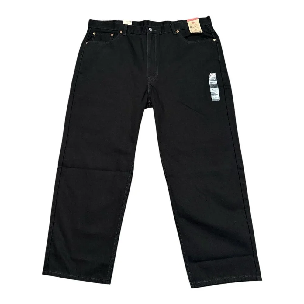 LEVIS 550 Relaxed Fit Jeans Loose Through the Thigh Sits Waist Black 44X29‎ NWT