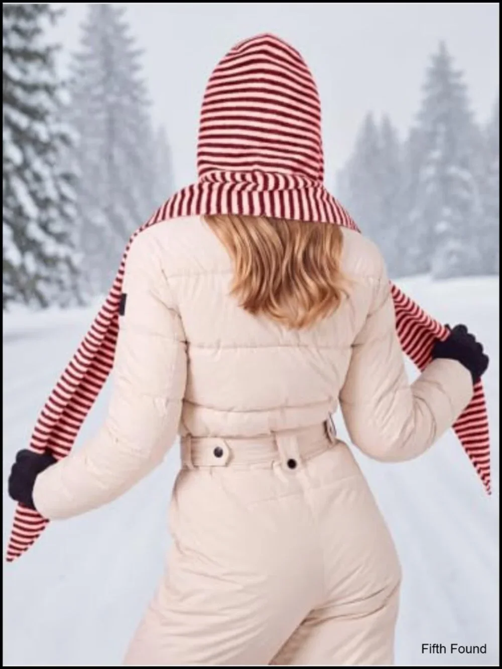 N/A striped hooded