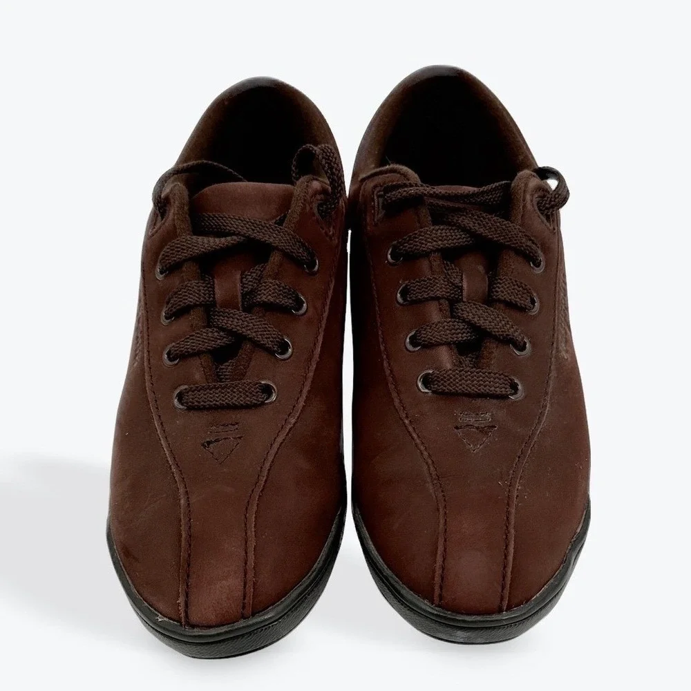 Easy‎ Spirit ESAPI Women's Brown Leather Lace Up Comfort Walking Shoes Size 9