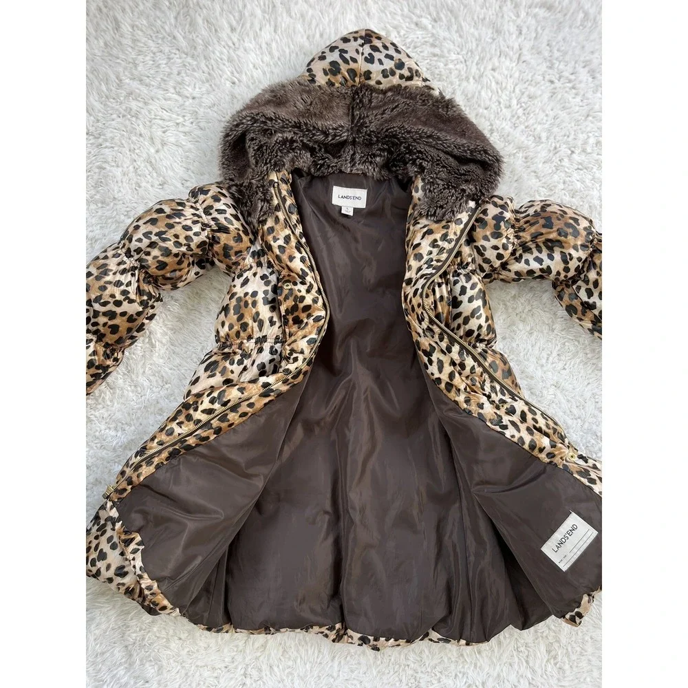 Lands End cozy leopard