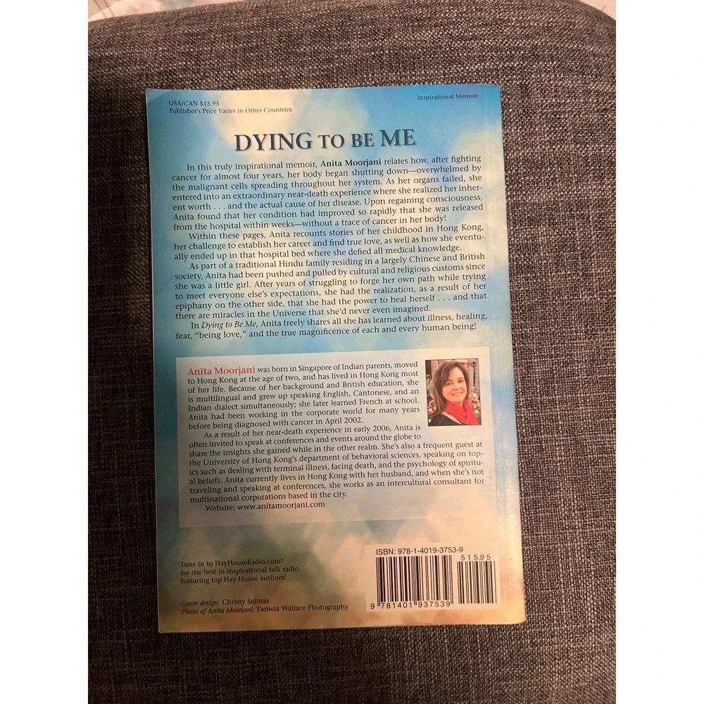 Dying to Be Me Anita Moorjani Paperback Memoir Near Death Experience Healing