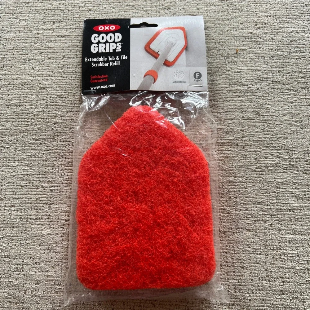 OXO Good Grips Extendable Tub and Tile‎ Scrubber Refill Orange 12133800 NEW