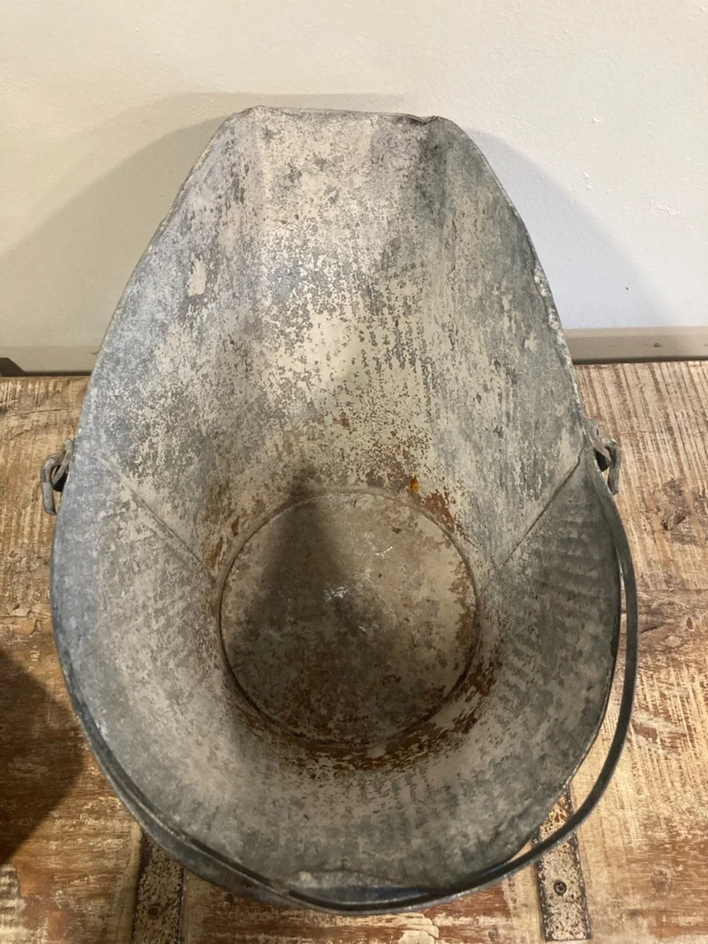 Vintage galvanized metal