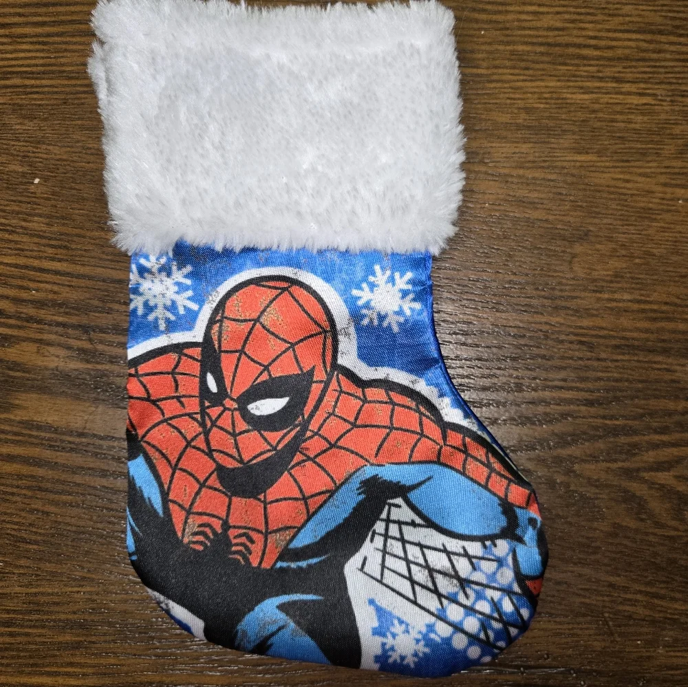 Spider-Man Mini Stocking with White Fur Trim