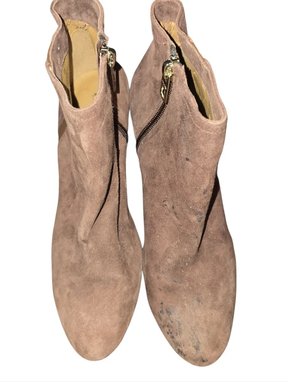 Coach taupe suede