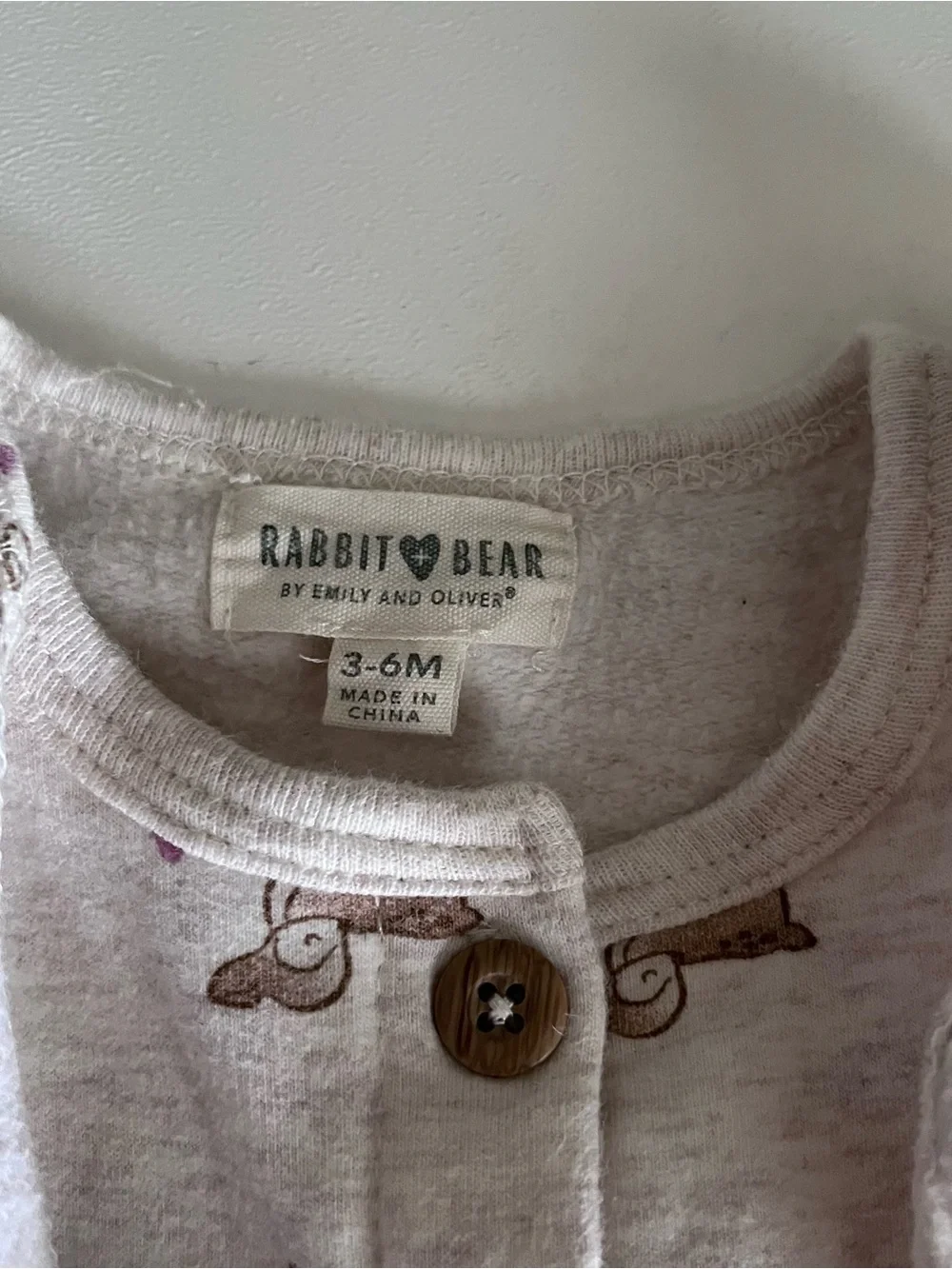 Rabbit And Bear Organic Cotton Deer Print Baby Outfit Size 3-6 Months