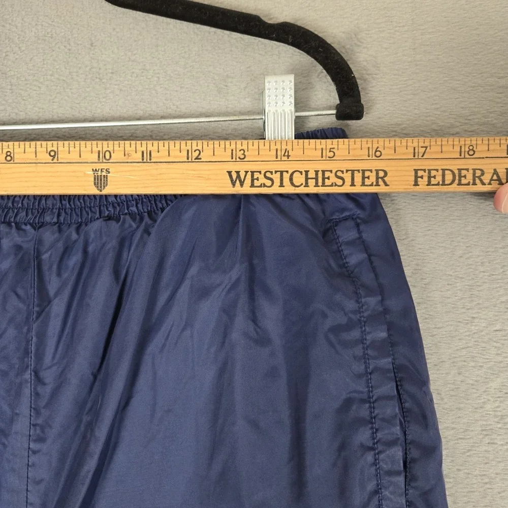 Adidas Tear Away Track Pants Mens Medium Navy Blue Snap Button Lined‎ Logo