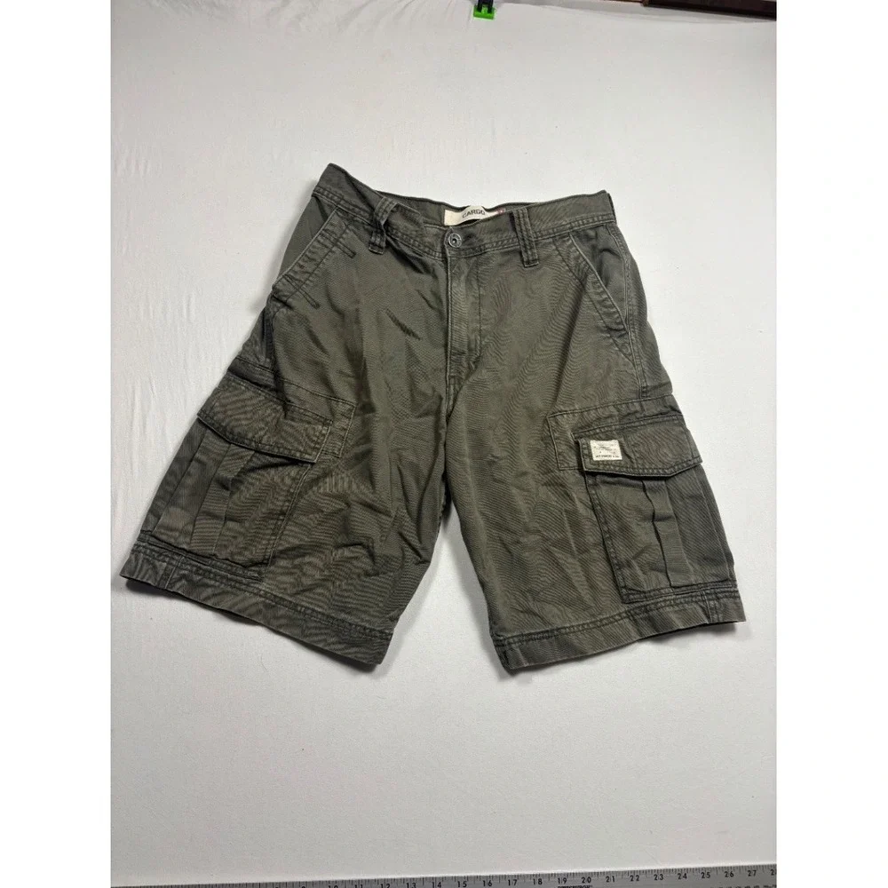 Levi's Men's Cargo Shorts W30 Olive Gray Cotton Relaxed Fit Utility