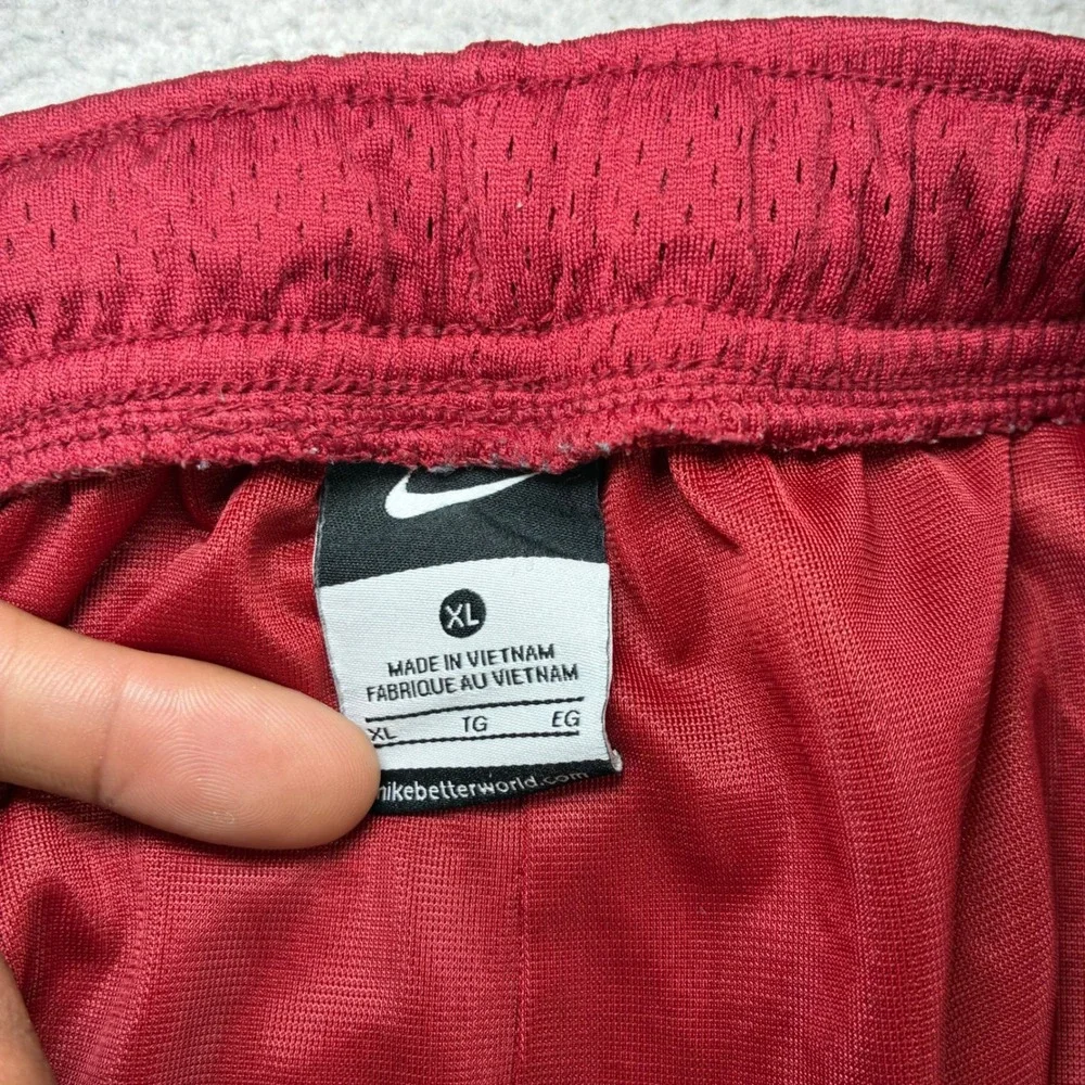 Y2K Nike Alabama Crimson Tide Baggy Basketball Shorts Men XL Red Mesh Drawstring
