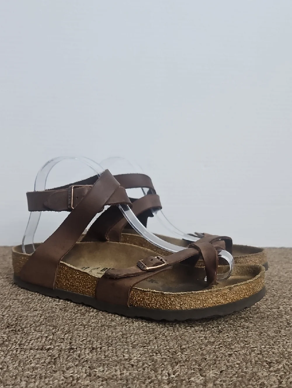 Birkenstock Yara Brown Leather Wrap Sandals SZ 39 / 7 Womens