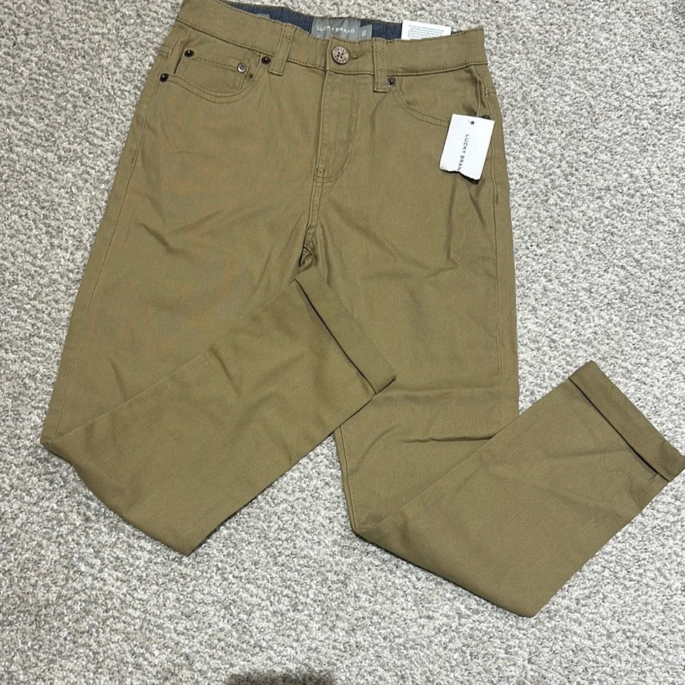LUCKY BRAND boy’s authentic skinny stretch adjustable Khaki Pants jeans Size 10