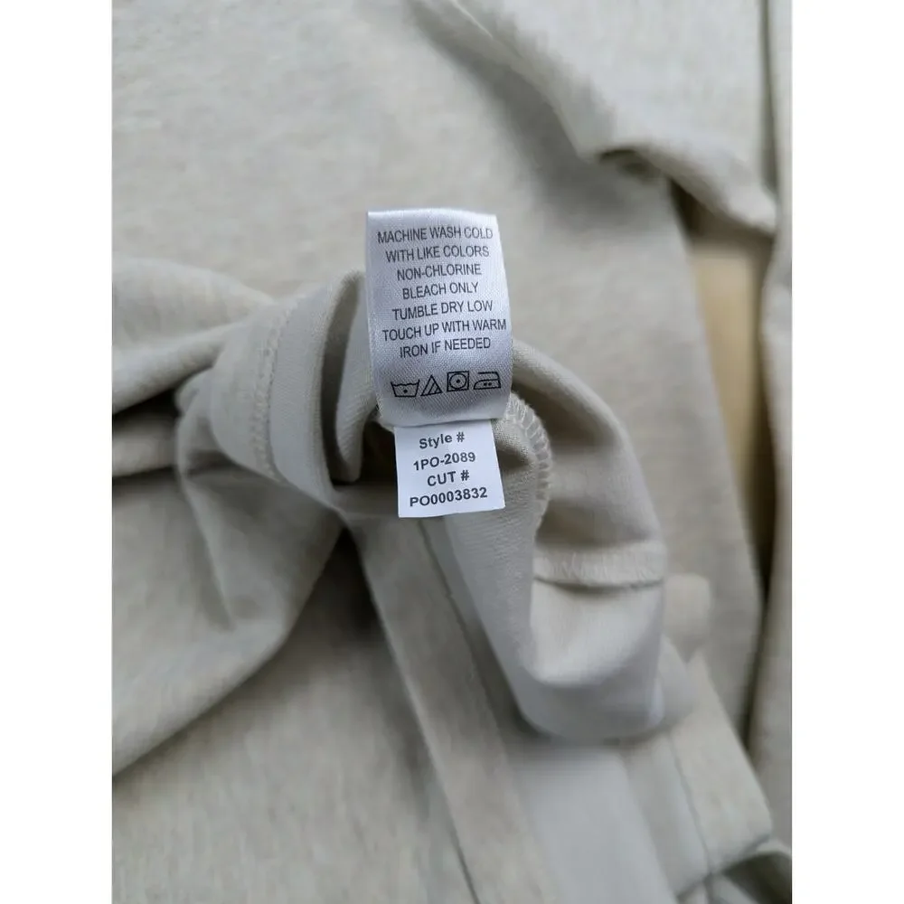 Mizzen+Main Men's XXL 1/4 Zip Pullover Sweater Heathered Beige Stretch Knit
