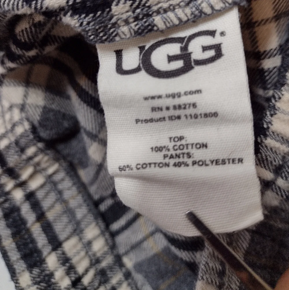 UGG Black and White Plaid Men's Pajama Pants Size (M)