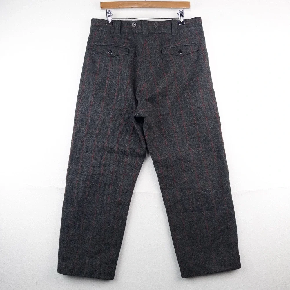 60's Vtg Woolrich Hunting Malone Pants 34x26 Wool Windowpane Stripe Talon USA